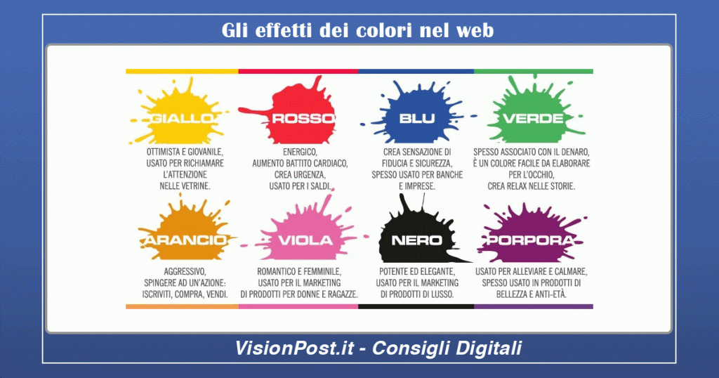 Gli effetti dei colori nel web