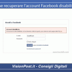 Come recuperare account Facebook disabilitato