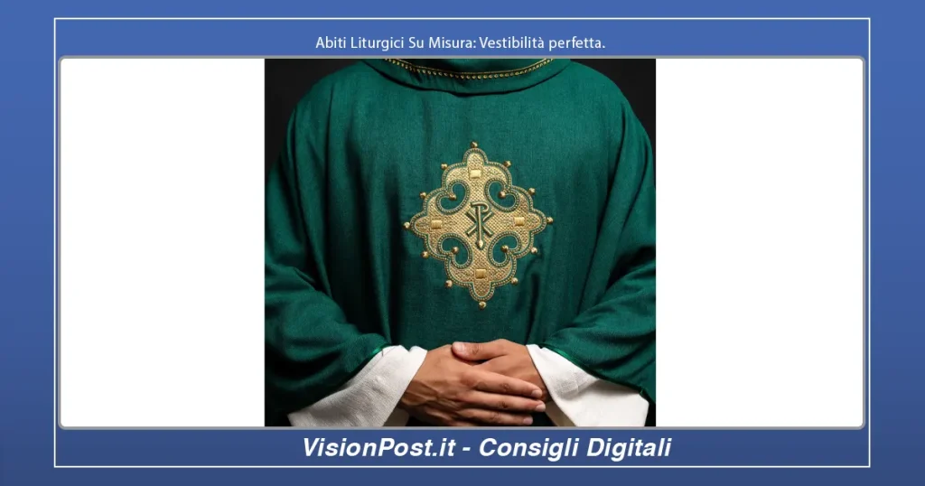 Abiti Liturgici Su Misura- Vestibilità perfetta.